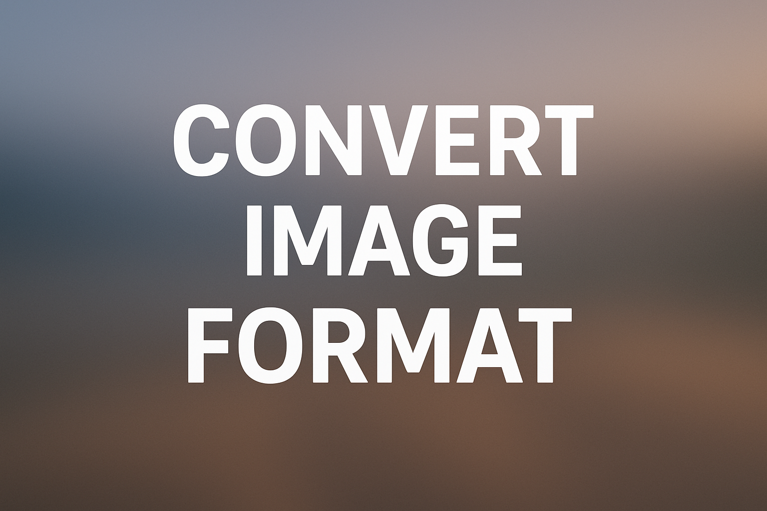Image format conversion example